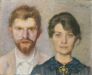 Doppelporträt von Marie und P.S. Kroyer